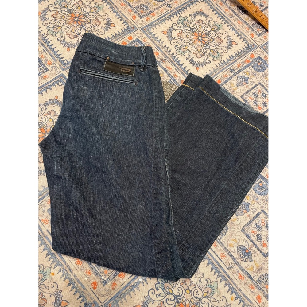 Diesel Bootik Women Dark Wash Bootcut Jeans Size 29 Made in Italy Star Detail
